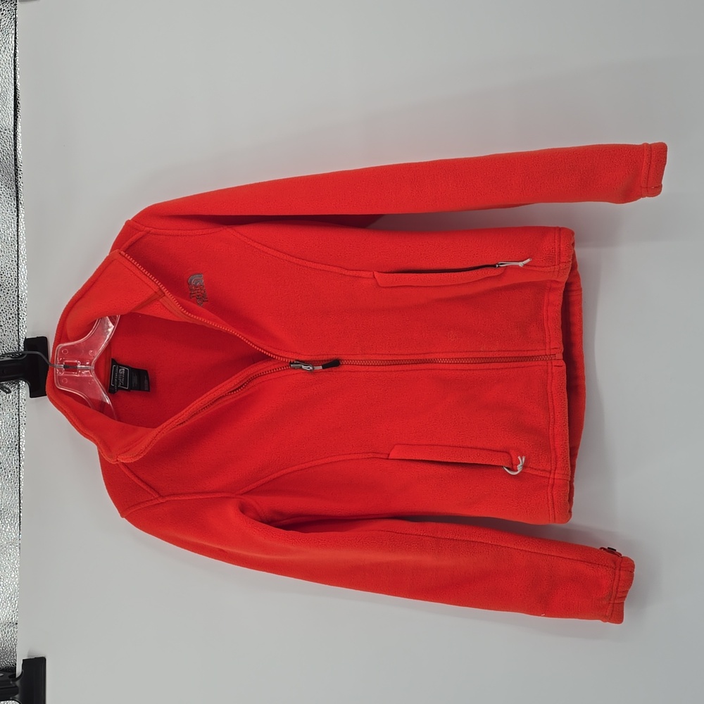 The North Face Orange Full Zip Fleece Jacket Women's Size XS.